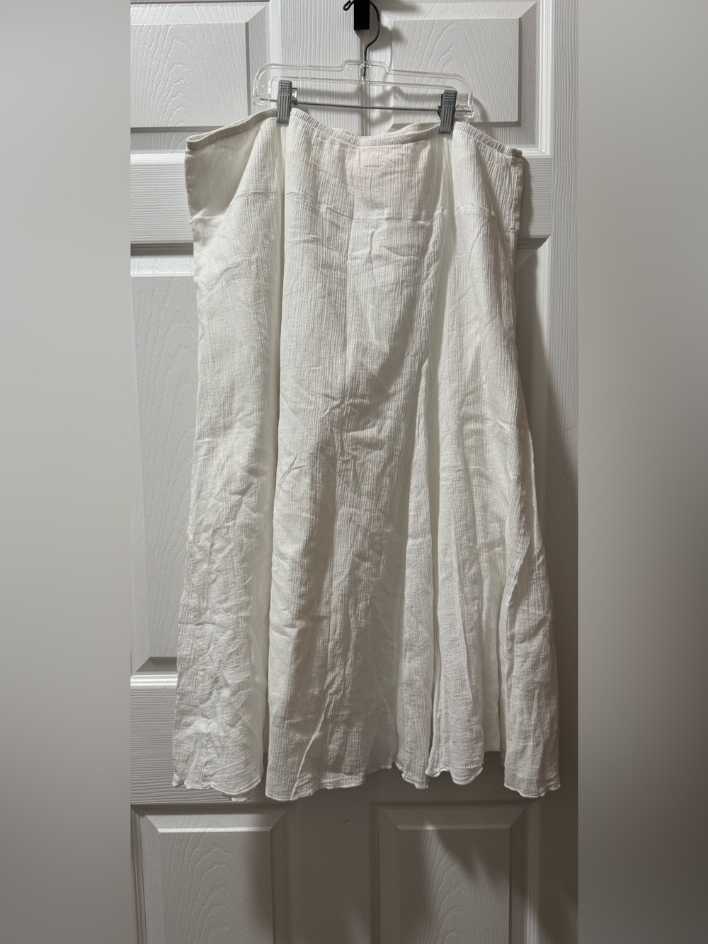 hearts of palm White Textured Maxi Skirt